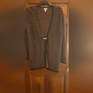 Charter Club brown and black soft, knee length sweater